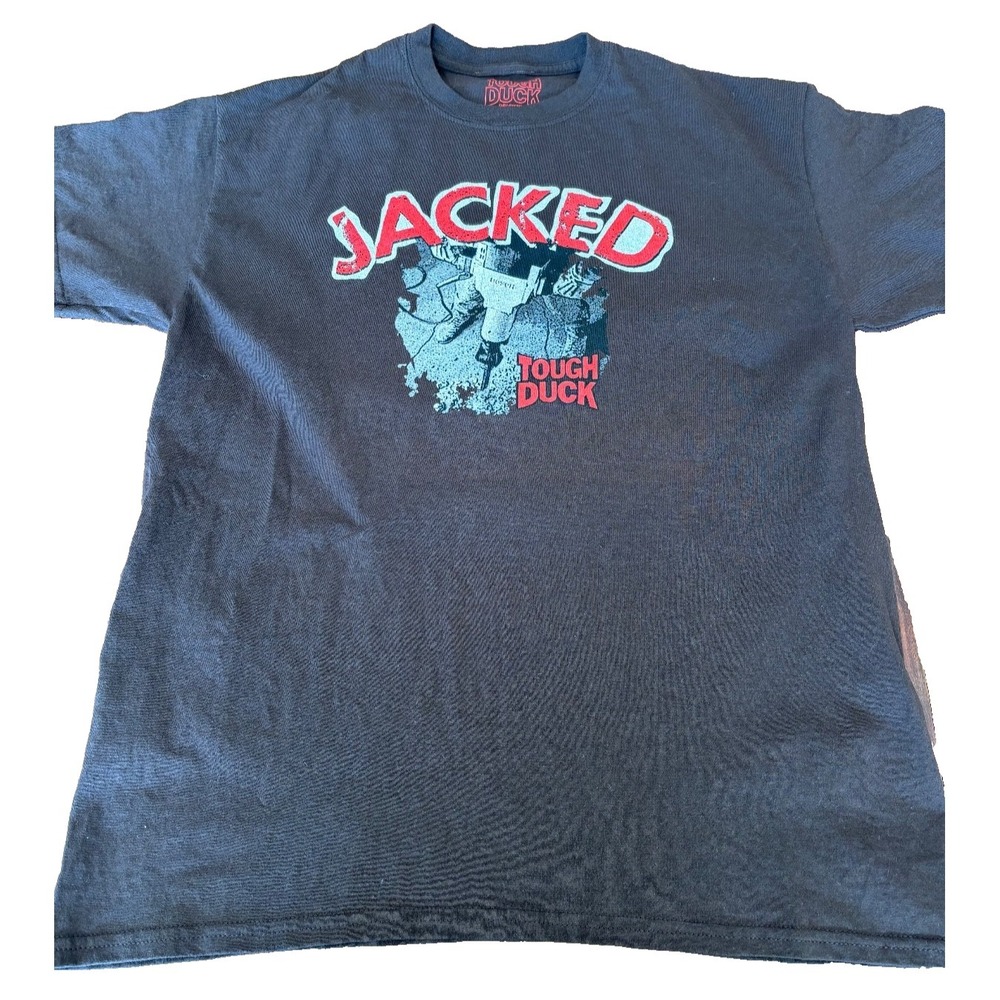 Tough Duck brown cotton Jacked‎ mens' tee size large t-shirt jackhammer downtown